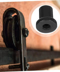 Carbon Steel Sliding Barn Door Track Spacers Kit 4 Pack Durable Wall Mount Connectors For Barn Door Hardware close-up view