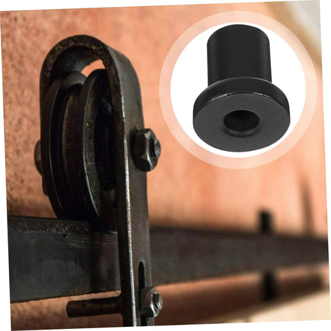 Carbon Steel Sliding Barn Door Track Spacers Kit 4 Pack Durable Wall Mount Connectors For Barn Door Hardware close-up view