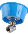 Seven Hole Elbow Atomizing Nozzle For High Pressure Garden Sprayers With Fine Mist And Wide Coverage, blue plastic and metal construction