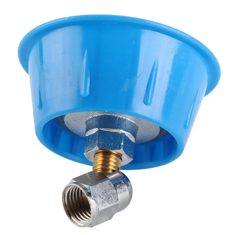 Seven Hole Elbow Atomizing Nozzle For High Pressure Garden Sprayers With Fine Mist And Wide Coverage, blue plastic and metal construction