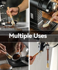 Air Blower And Cleaning Brush Kit For Espresso Machines And Coffee Grinders, All In One Dust Duster With Walnut Wood Handle