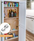 Open cabinet door showing soft close cabinet hinges 10 pack 90 degree surface mount no pre drill quiet frameless concealed kitchen cupboard hinges for easy install and smooth silent doors in use