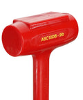 Red 9 lb dead blow mallet with polyurethane head showing model number, similar to Dead Blow Sledge Hammer 5.5 Lb for framing and demolition.