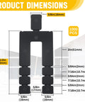 Front view of Otoolling 1000-pack black stackable shims for windows and doors; size 1/16 in x 3-1/2 in