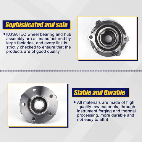 Two Piece Front And Rear Wheel Bearing And Hub Assembly For Audi 2008 2015 A4 A5 A6 A7 A8 Quattro RS5 RS7 Allroad Q5 SQ5 S4 S5 S6 S7 S8 Direct Fit Replacement Kit With OEM Quality Construction And Long Lasting Performance, top view