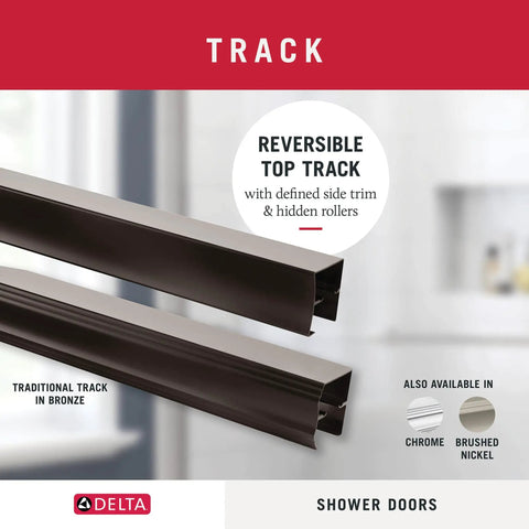 Dope Sixty By Seventy Inch Semi Frameless Sliding Shower Door With Bronze Transition Glass Smooth Aluminum Track Adjusts To Uneven Walls For A No Sweat Bathroom Remodel