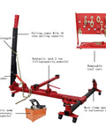 Heavy Duty 10 Ton Auto Body Frame Straightener and Frame Puller for Car Repair with components labeled