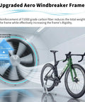 SLR8 Ultegra Full Carbon Road Bike With Shimano 105 R8170 24 Speed Set Ultra Lightweight T1000 Frame in wind tunnel test