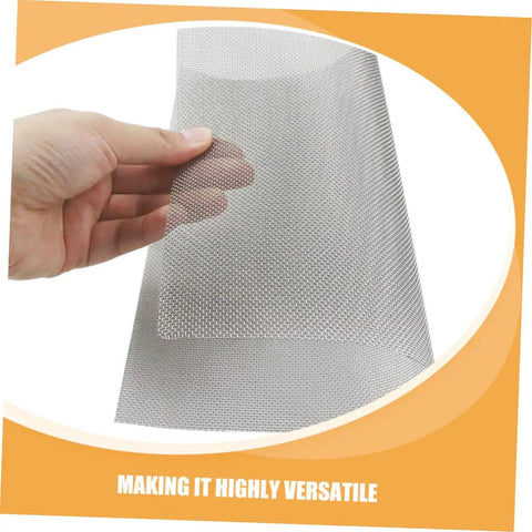 Hand holding stainless steel fine mesh from Bumper Repair Kit 4 Pack No Fuss Quick Fix For Car Damage Durable And Easy To Use