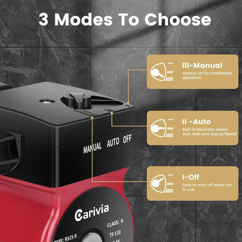 Hot Water Recirculating Pump Brings Some Serious Heat As A Badass 120 Watt 110 Volt Circulator Pump with mode settings overview.