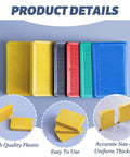 Top Notch Plastic Leveling Shims 300 Pack No Sweat Setup For Tile Floors And Cabinet Adjustment Multi Thickness Wedges adjustable plastic shims in assorted colors
