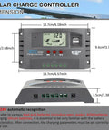 Beefed Up 30A MPPT Solar Charger Controller For 12V 24V Systems With LCD Display, dual USB ports, and battery type support