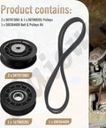 Heavy Duty All Wheel Drive Belt And Pulleys Kit Replacement For L Series Mower showing components and installation diagram