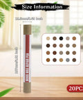 20 Color Wood Filler Sticks Kit For Quick DIY Furniture Scratch Repair And Touch Up Wax Crayons For Cabinets Tables Doors Floors And Hardwood Surfaces Technicolor Series shown in size information with color chart