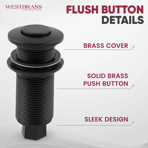 Disposal Air Switch and Single Outlet Control Box in Polished Nickel Air Activated Brass Flush Button with Trim
