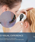Person using 11 Inch HD Scalp Analysis Machine With 50x And 200x Lenses Digital Scalp Microscope for hair analysis