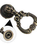 Retro Zinc Alloy Pull Ring Cabinet Handles 4 Pack For Cabinets And Cupboards, vintage drawer knob with ornate design detail