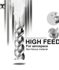 Carbide Square End Mill 3 Flute Three Eighths Inch High Feed U Type Design Pro Grade For Aluminum Milling Roughing And Finishing