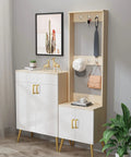 Modern cabinet with 25 Pack Six And A Quarter Inch Brushed Brass Cabinet Handles Set, Easy Install, in stylish room setup