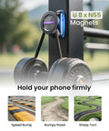 Magnetic Golf Cart Phone Holder With 360 Degree Rotation Fits EZGO Club Car Yamaha Golf Carts attached to iron strut showing magnet strength