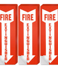 12 Pack High Visibility Fire Extinguisher Signs For Business 4 By 11.8 Inch Waterproof Vinyl Stickers