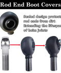 Beefed-Up Heavy Duty Five Eighth Inch Heim Joint Boots With High Temp Silicone Covers And Dust Seals For Off Road Suspension Systems, Rugged Rod End Protection Against Dirt Mud Sand, Heat Resistant And Anti Hardening, Four Pack, 5/8 inch rod end boot cover