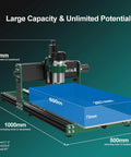 Beefy 3060 Evo Max CNC Router With All Metal XYZ Axis And Dual Steel Linear Guides, 800W Trimmer Router, Large 300x600mm Bed