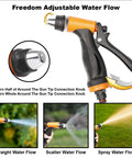 Adjustable water flow nozzle for Go To Portable Smart Electric Pressure Washer Pump Kit 100W 160 PSI 12V DC Auto Start Stop with 21.3 Ft PVC Hose