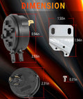 Air Pressure Switch 1.74 In WC Replacement for Intertherm and Miller HVAC dimensions and components visualization.