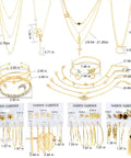 Must Have 38 Piece Jewelry Set For Women With Four Necklaces Ten Bracelets And Twenty Four Layered Ball Hoop Earrings Lightweight Alloy Fashion Jewelry For Everyday Glam Eco Friendly And Colorfast Gift Ready gold-tone alloy set