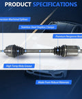 Heavy Duty Front CV Axle Shaft Assembly For Kia Optima 2011 2014 2015 L4 2.4L with specifications highlighted