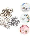 Mini Alloy Belt Buckles Set For Doll Clothes And Tiny Belts, 150 Pcs Small Single Prong Fasteners In Silver Gunmetal And Antique Bronze