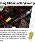 Timing Chain Locking Wedge Tool For Ford Lincoln Mercury 2005-2014 4.6L And 5.4L 3V Engines in engine demonstration