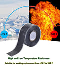 Self Fusing Silicone Tape 1 Inch Wide By 16.5 Feet Long, Heavy Duty Leak Proof Waterproof Hose Pipe Repair Tape, Red, UV Resistant And Flexible