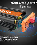 2000 Watt Pure Sine Wave Car Inverter 12V DC To 120V AC With 4000 Watt Peak Power heat dissipation system view