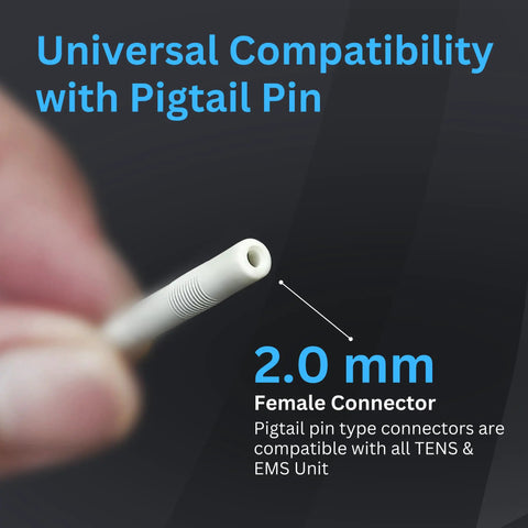 Universal Compatibility TENS Unit Replacement Pads 2x2 40 Pack Premium Reusable Electrodes with 2.0 mm female connector