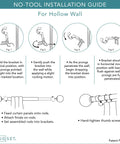 No-tool installation guide for Adjustable Curtain Rod 72 To 144 Inches With Quick Easy Install No Tools Required 1 Inch Steel Rod