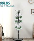 Marble Base Coat Rack With 12 Hooks, Freestanding Metal Coat Tree Stand For Entryway And Hallway demonstrating 180lb weight bearing