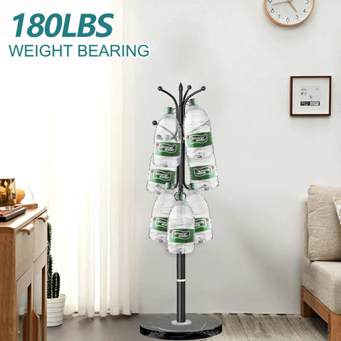 Marble Base Coat Rack With 12 Hooks, Freestanding Metal Coat Tree Stand For Entryway And Hallway demonstrating 180lb weight bearing