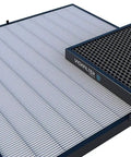 MERV 15 Pleated 20x20x1 Air Filter Pack of 2 With Activated Carbon for AC and Furnace, filters shown side by side.