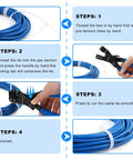 Step-by-step guide using Cable Tie Tool For Plastic And Nylon Zip Ties With Auto Cutter And Fastening Fits Two Point Four To Twelve Mm Ties