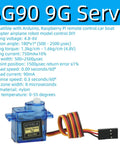 SG90 9G Micro Servo Motors 10 Pack For Arduino Raspberry Pi DIY Robots RC Car Boat Helicopter and model control shown with specs