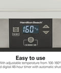 Digital Food Dehydrator With Five Stackable Bpa Free Trays And Adjustable Thermostat showing temperature display at 160°F.