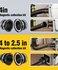 Locking Dust Collection Fittings for 4 Inch Woodworking Shop Vacuums with Quick Connect and Interlock System shown in use