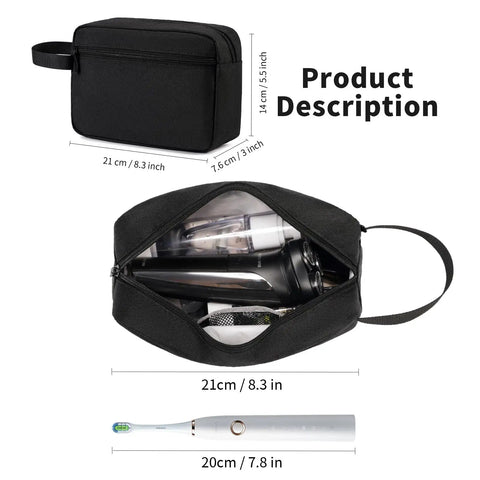 Travel Hanging Toiletry Bag With Carry Handle, Water-Resistant Cosmetic Organizer For Men And Women, Makeup And Shaving Kit