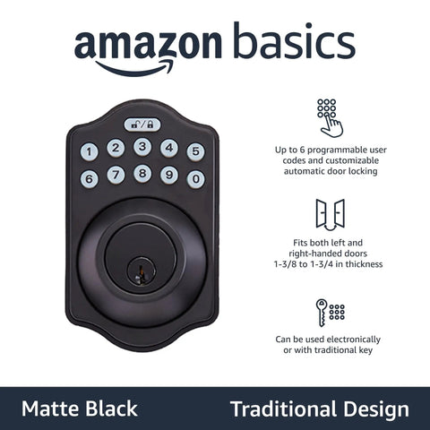 Electronic Keypad Deadbolt Door Lock With Auto Lock And Touch Control Keyless Entry That Delivers No Sweat Setup And Total Peace Of Mind Via Six Custom User Codes And Matte Black Finish