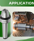 MT2 Wood Lathe Live Center Set 4 Piece With Spur Cup Centers In Wooden Box for woodworking and metal lathe application.
