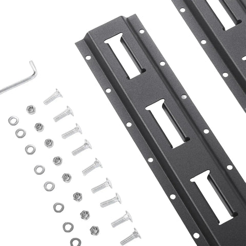 Heavy Duty 2 Shelf Racking Kit For Tool Box Storage System With Carbon Steel Build And 80 Lb Load Capacity, mounting hardware