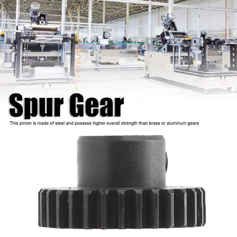 Beefy 30 Tooth 6mm DBore 0.8 Mod Steel Spur Gear For Heavy Duty Machinery And Industrial Gearboxes in a workshop setting