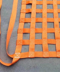 Heavy Duty Rock Solid Cargo Lifting Net 2X2 Meter Crushes 3 Ton Loads Smoothly With Extended Corner Slings And Tough 15 Cm Polyester Mesh.